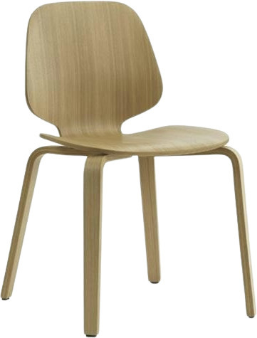 Normann Copenhagen My Chair in Braun mit Formfurnier und Chrom - Bild 1