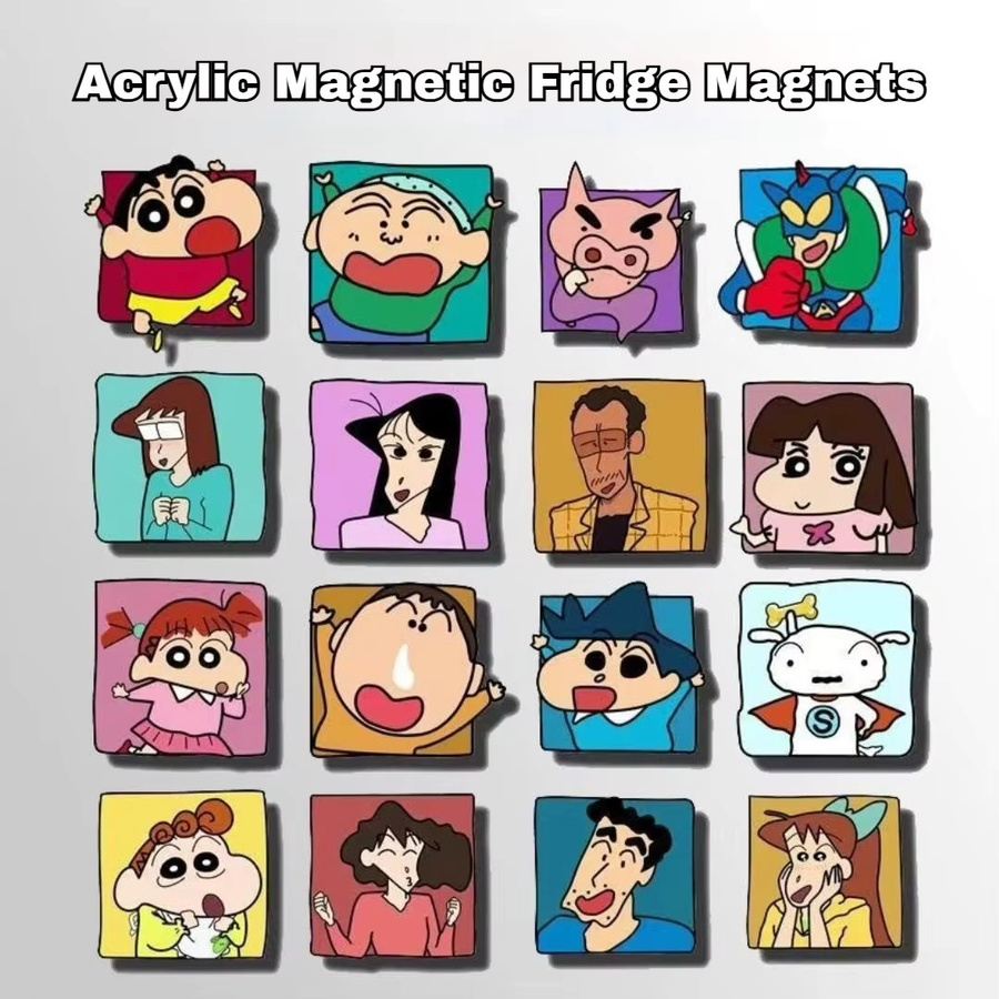 Bandai Crayon Shin Chan Kühlschrankmagnete, Magnetischer Aufkleber - Bild 3