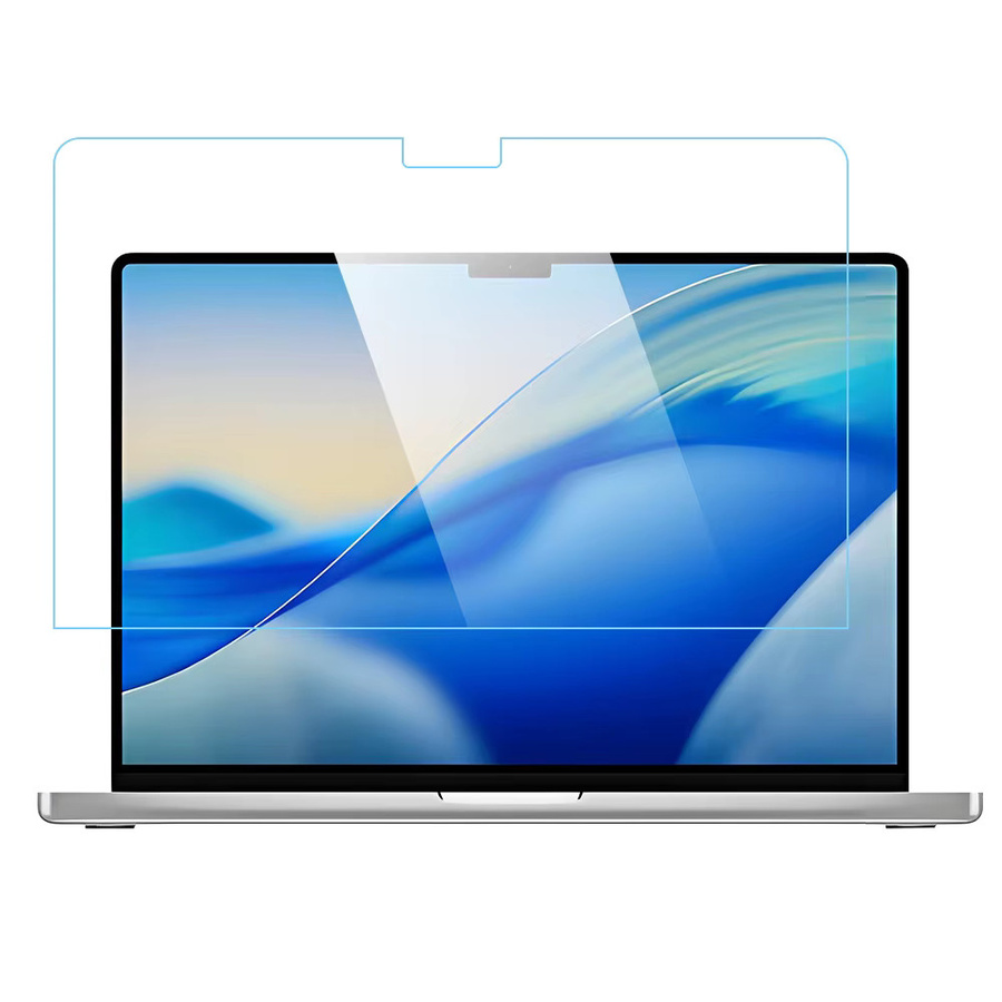 Displayschutzfolie aus gehärtetem Glas für Apple MacBook Pro 14 Zoll (Modell 2025 M5 / 2026 M5 Pro & M5 Max, Modell A3434), transparent - Bild 2