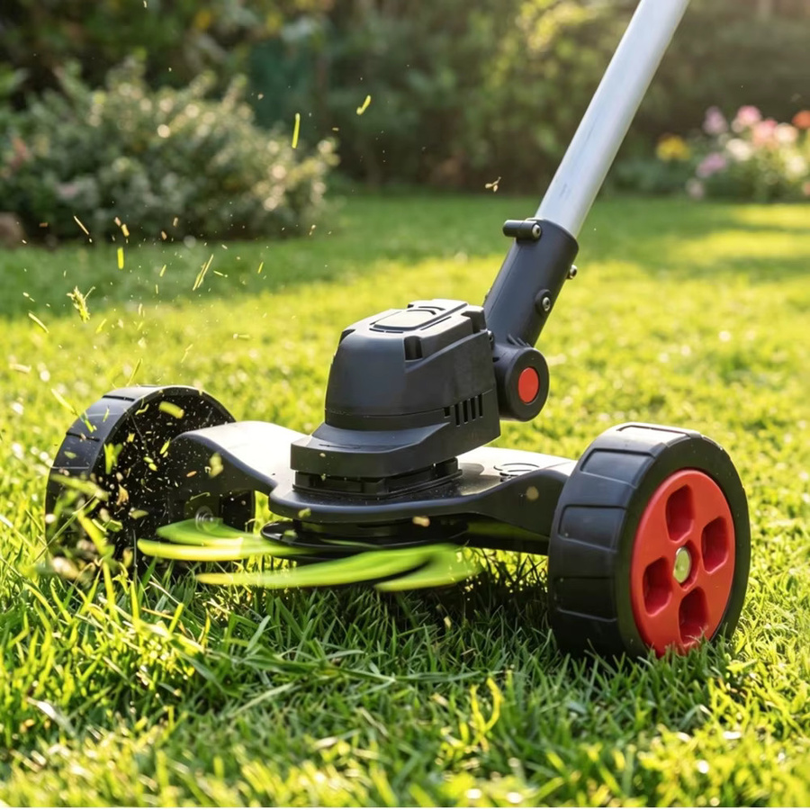 ONEVAN Bürstenloser elektrischer Rasenmäher und 45 Grad Rasentrimmer in Schwarz, kompatibel mit Makita 18V Akku, 9 Zoll, 4000 U/min - Bild 2