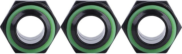 Igeteck 3er Set G14 Hex Nippel Gewinde Rohrverbinder mit Dichtungsring aus Messing in Schwarz für PC Wasserkühlung - Bild 1