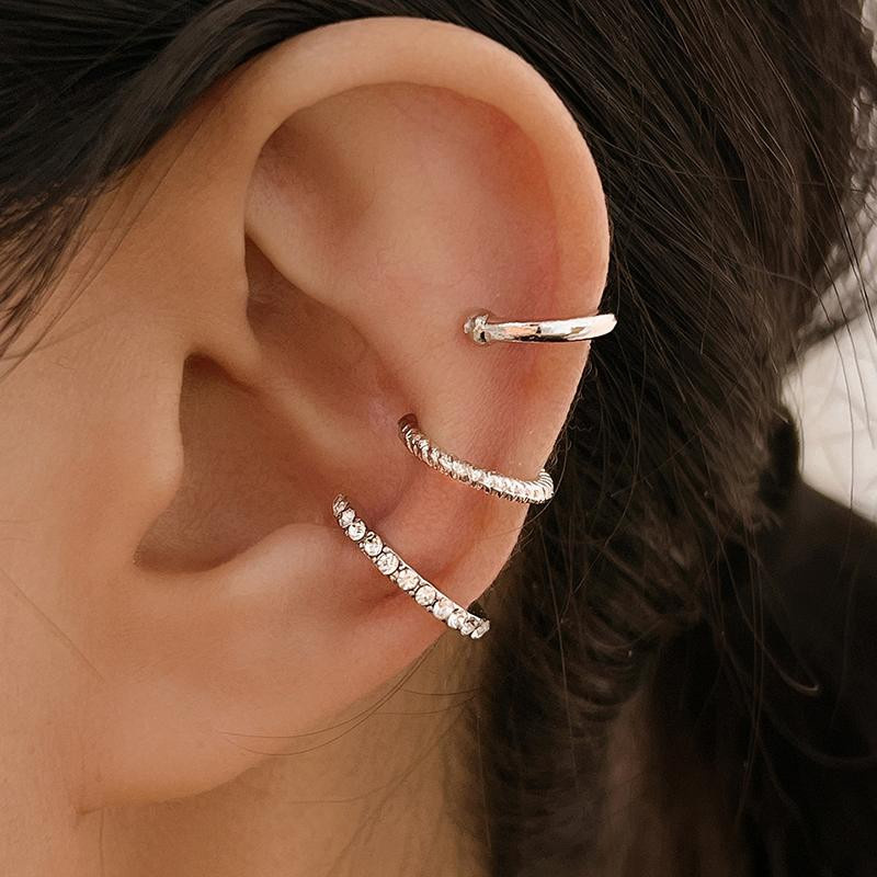 Mellowew Ohrclips Ohrmanschette, Zirkonia, Silber, Damen - Bild 2