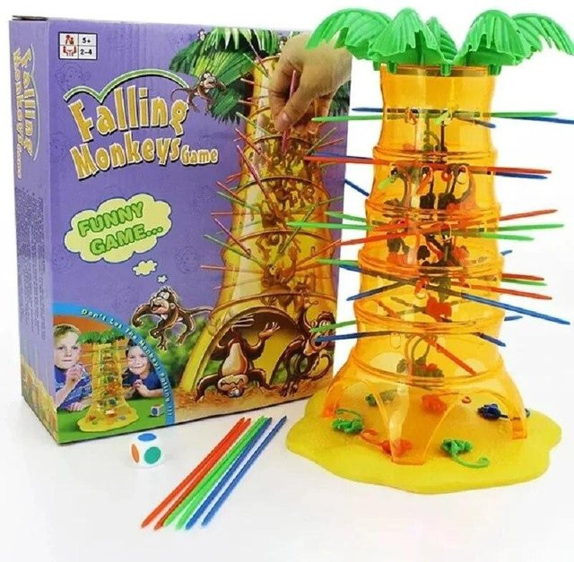 Kidsly Affen-Kletterbaum-Spiel, Partyspiel, Gelb, ab 4 Jahren - Bild 1