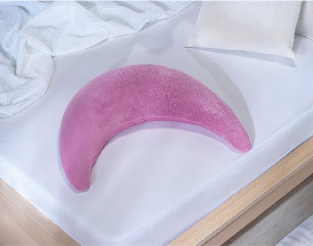 Theraline Plüschmond Stillkissen in Pink, halbmondförmig, 140 cm - Bild 3