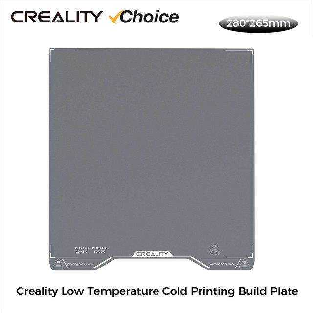 Creality Kaltdruck-Bauplatte für Creality Hi 3D-Drucker, B: 280 mm, T: 265 mm - Bild 1