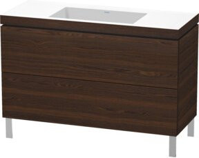 Duravit Waschtischunterschrank L-Cube c-bonded mit 2 Auszügen, Breite: 120 cm, Tiefe: 48 cm, Höhe: 69,8 cm, Natur gebürstet - Bild 1