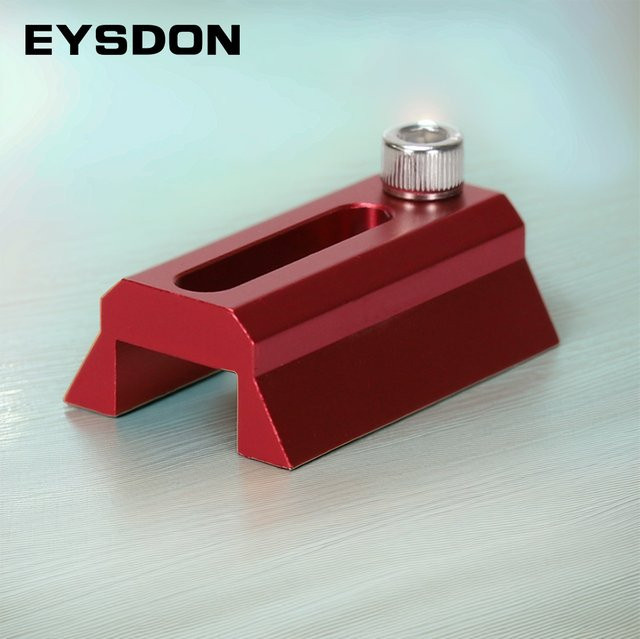 EYSDON Schwalbenschwanzschienenplatte im Vixen-Stil in Rot, Länge: 4,8 cm für Teleskop-Finder, Zielfernrohr und Smartphone-Basis - Bild 1