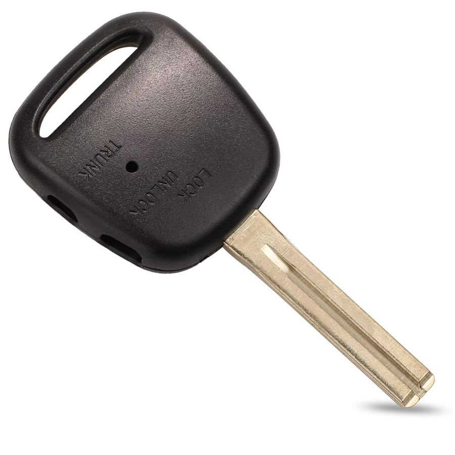 Jingyuqin 10er Set Remote Key Shell für Toyota Mark Carina Estima Harrier Previa Corolla Celica in Schwarz mit Toy43/Toy48 Klinge - Bild 2