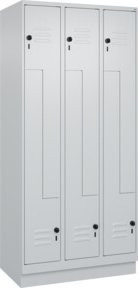 C+P Z-Spind Classic PLUS mit 6 Fächern und Sockel, Grau, B/T/H: 90 x 50 x 195 cm - Bild 1