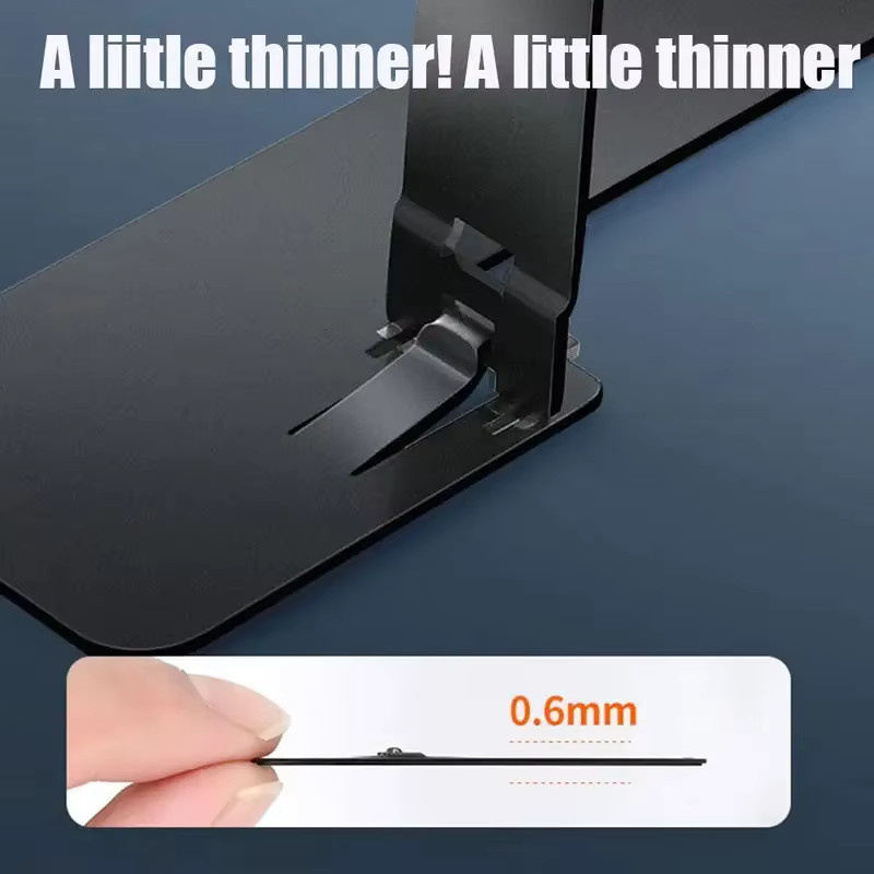 Tutew Faltbarer Handyhalter aus Edelstahl als universeller Desktop-Ständer für Samsung in Silber oder Schwarz - Bild 4