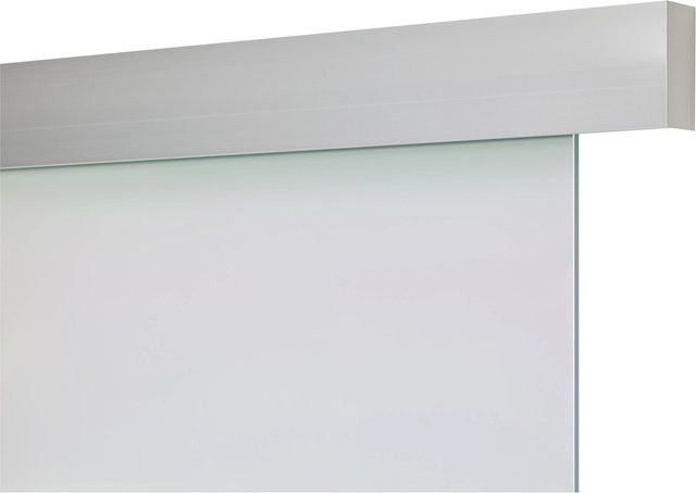 Skyscope Schienen-Set Baseline für einflügelige Glasfronten in Silber Optik aus mattem Aluminium inklusive Griff, Länge: 1900 mm - Bild 1