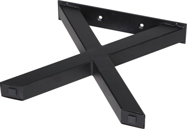 Dieda Bankgestell X-Form aus Stahl in Schwarz matt B: 400 mm, H: 420 mm - Bild 1