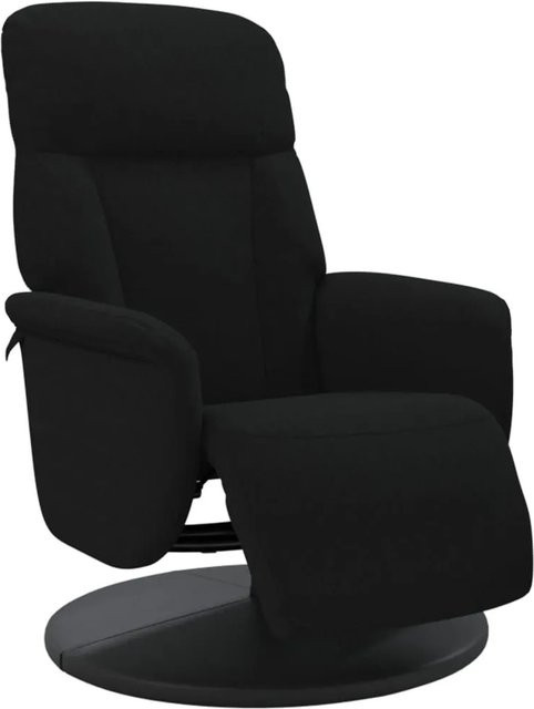 vidaXL Relaxsessel mit Fußteil in Schwarz aus Samt mit 360 Grad Drehsitz und Armlehnen - Bild 1