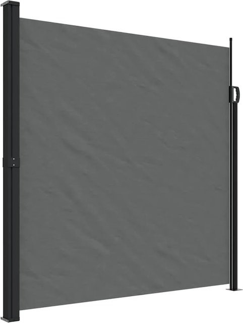 furnicato Seitenmarkise ausziehbar Anthrazit B: 600 cm, H: 200 cm - Bild 1