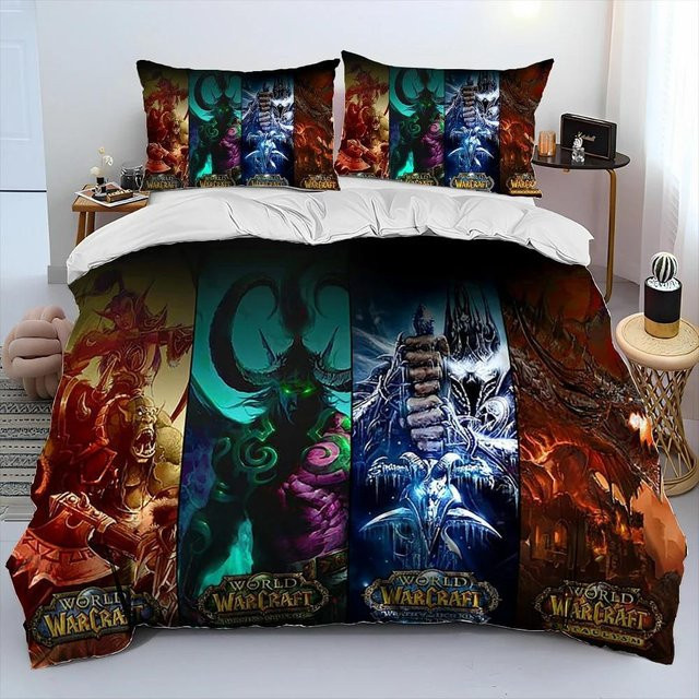World of Warcraft Bettwäscheset mit Motiv Lodestar, 2-teiliges Microfaser-Bettwäscheset aus Polyester, B/H: 70 x 133 cm, Mehrfarbig - Bild 1
