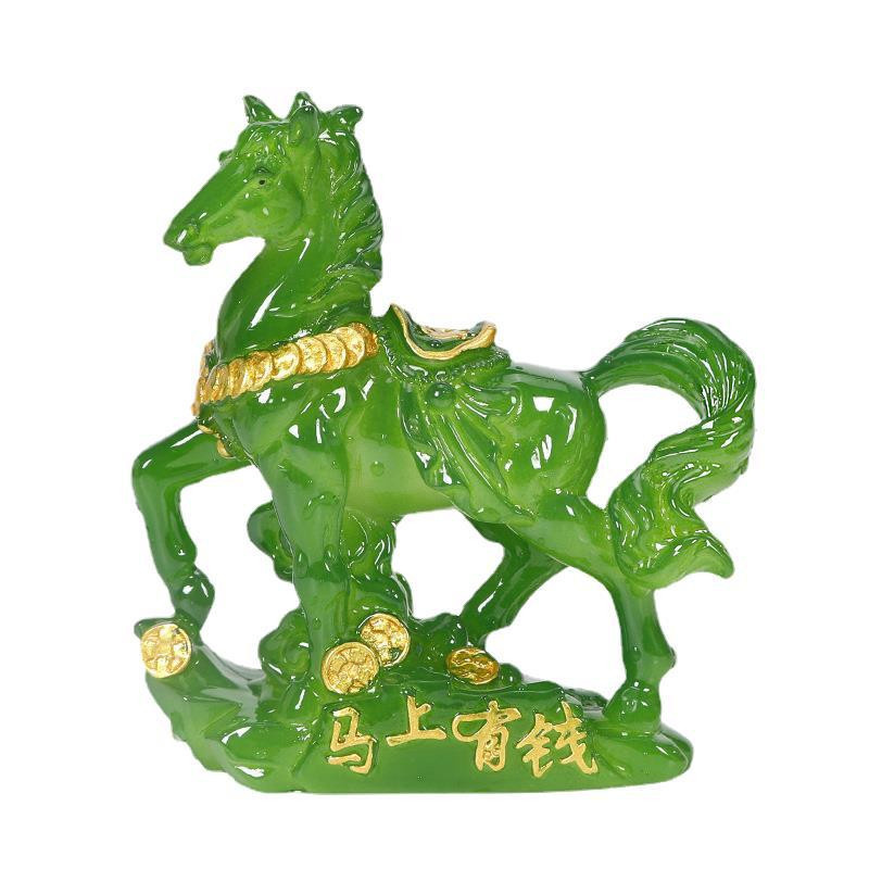 Kreative chinesische Pferdestatue aus Harz mit Farbwechsel-Effekt als dekoratives Ornament für den Tisch - Bild 1