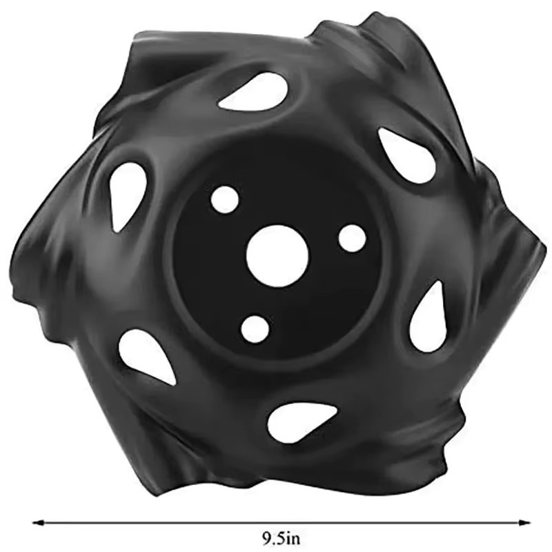 LUSQI Universal Drachenklauen-Rasentrimmerkopf aus Metall als Unkrautentferner und Wurzelentferner in Schwarz - Bild 4