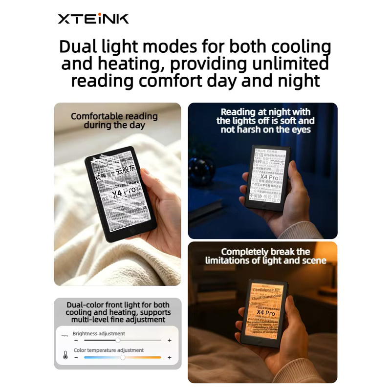 XTEINK X4 PRO E-Book-Reader mit 4,3-Zoll E-Ink Display, Touchscreen, Frontbeleuchtung und 16GB Speicher in Schwarz - Bild 3