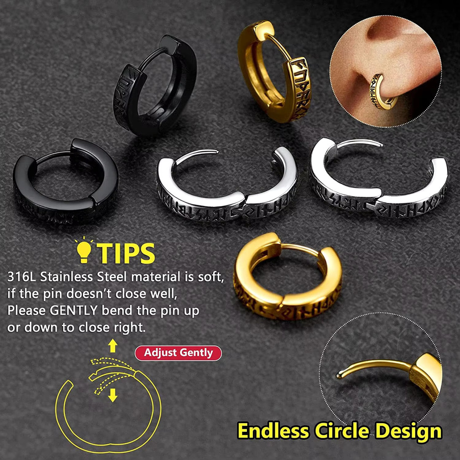 LUXUKISSKIDS Ohrringe, Edelstahl, Silber, Unisex, 4 x 12 mm - Bild 5