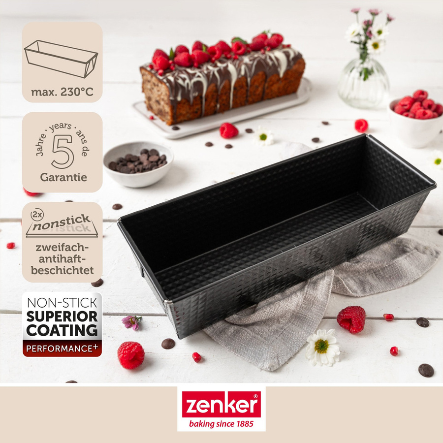 Zenker Kastenform Perfect Black+ aus Stahl mit Antihaftbeschichtung, Schwarz, Breite: 25,5 cm - Bild 3