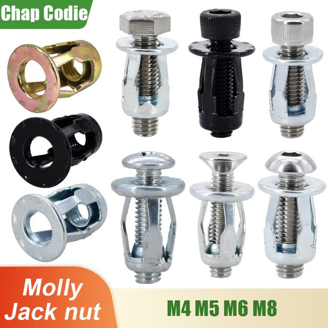 Chap Codie Molly-Nietmuttern aus Stahl in Silber und Multicolour für M4 M5 M6 M8 Expansionstüllen - Bild 1