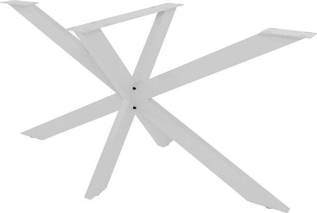 TPFLiving Tischbeine Bilan L Industrial X-Frame aus Metall in Weiß, H: 78 cm, B: 71 cm, T: 150 cm - Bild 1
