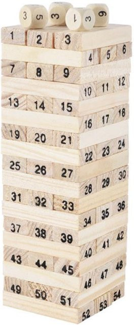 Kidsly Mini-Holzturm, Bausteinspielzeug, 54-teiliges Set, ab 3 Jahre - Bild 1