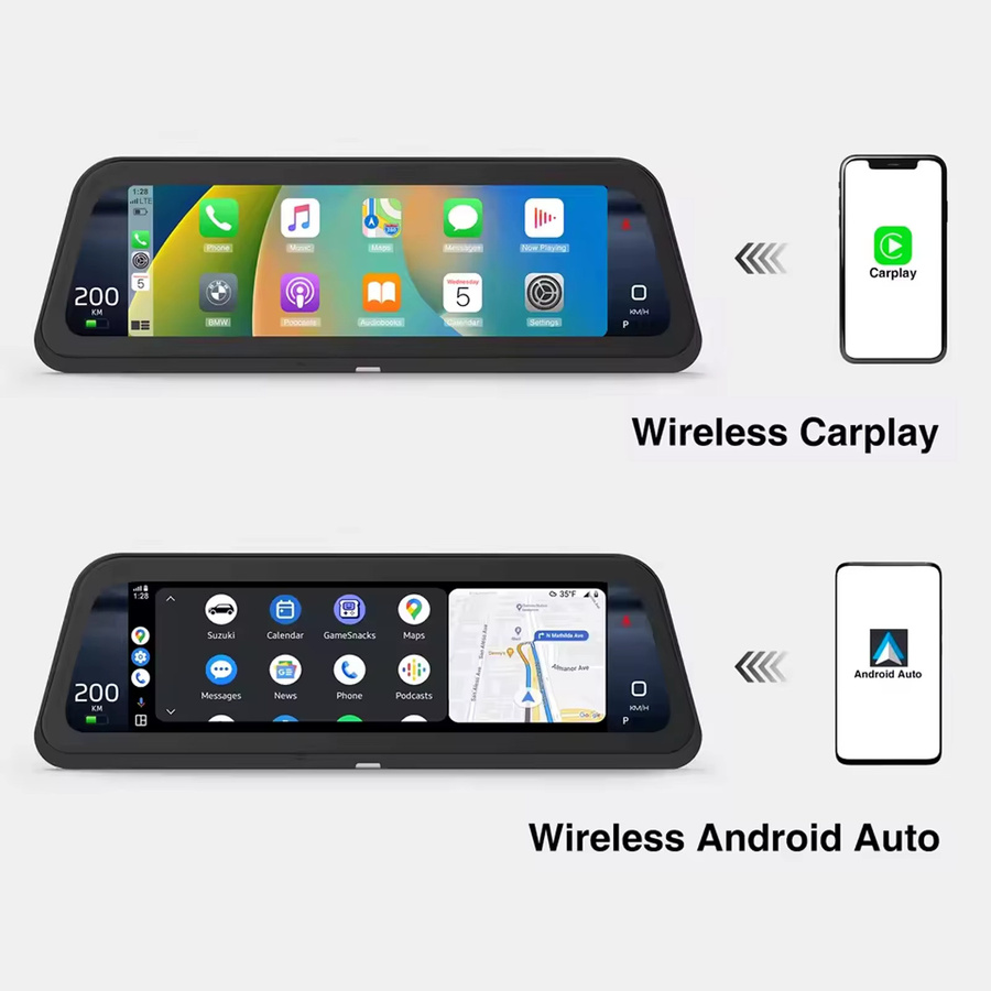 CATRONICS HUD für Tesla Modell 3 (2016-2023) und Modell Y (2020-2024) mit 9,6 Zoll Display, unterstützt CarPlay und Android Auto, Schwarz - Bild 4