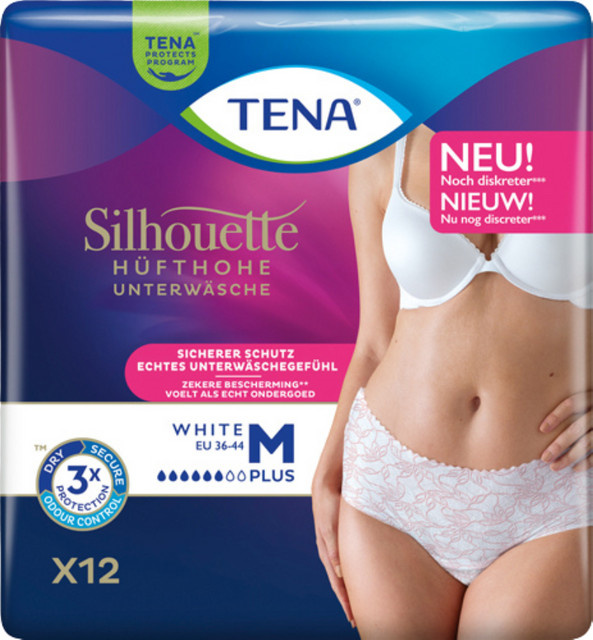 TENA Silhouette Pants Plus White, Größe M, 12 Stück - Bild 1