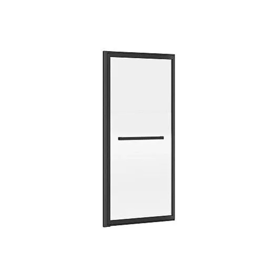 Vente-unique Duschabtrennung Waimea klappbar, Glas transparent, Schwarz, Breite: 100 cm, Höhe: 140 cm - Bild 2