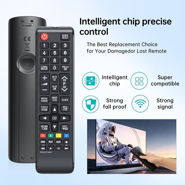 Samsung Fernbedienung BN59-01199G in Schwarz für HDTV UN32J, UN43JU und UN60J, UN60JU Serien - Bild 1