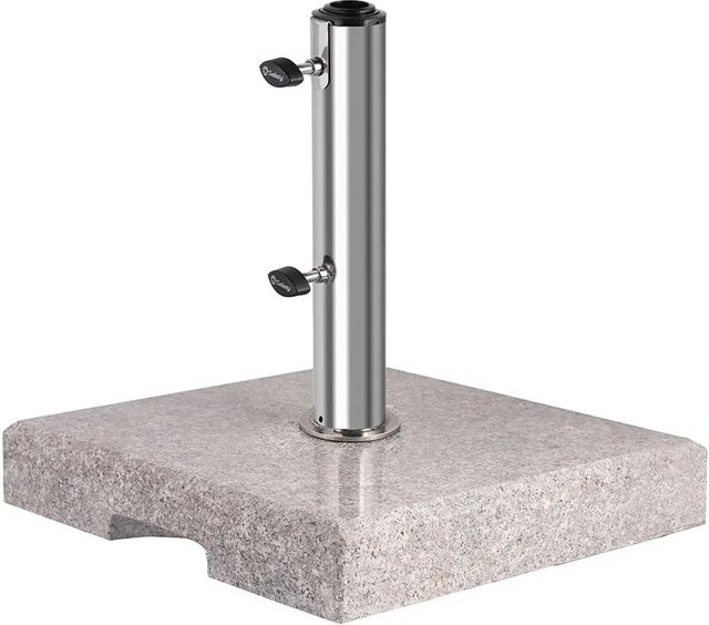 Sekey Sonnenschirmständer aus Granit und Edelstahl in Grau mit 25 kg Gewicht für 38 mm Durchmesser - Bild 1