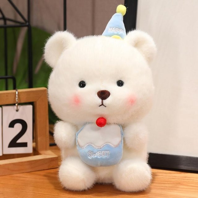 Yiran toy Bär/Capybara Plüschtier, 25cm, Weiß - Bild 1