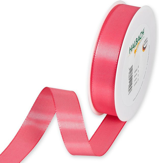 Halbach Taftband aus Polyester in Coral, Breite: 2,5 cm, Länge: 5 m - Bild 1