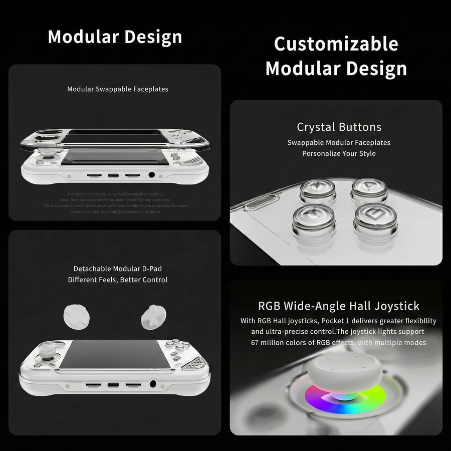 MINILOONG POCKET 1 Handheld-Spielkonsole mit 4 Zoll IPS-Bildschirm, White, Open-Source-System LOONG OS - Bild 5