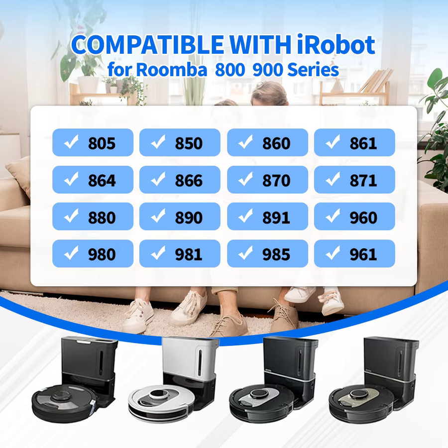 Ersatzteil-Set für iRobot Roomba 800 und 900 Serie mit HEPA-Filter und Seitenbürsten - Bild 2