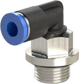 Riegler L-Steckverschraubung Blaue Serie mini, drehbar, M5, Farbe: Blau, Material: Kunststoff, Artikelnummer: 125.005-3M - Bild 1