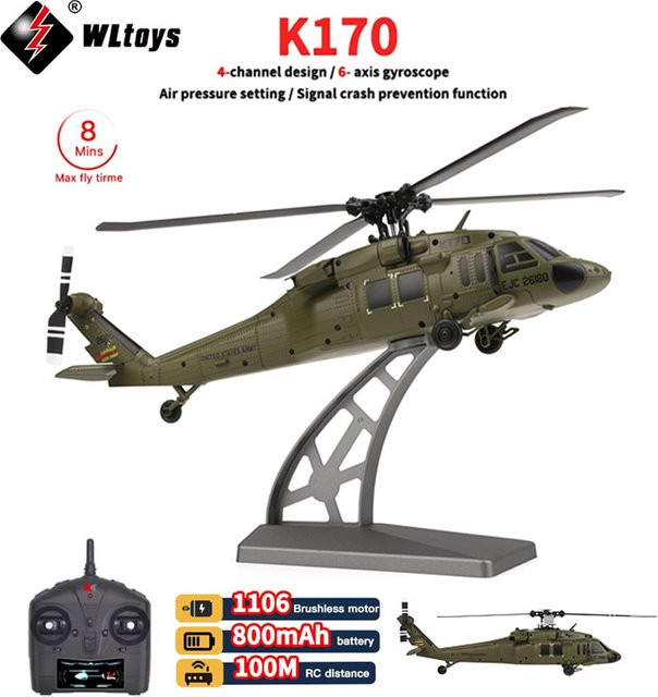 WLtoys K170 RC Hubschrauber, ferngesteuert, ab 14 Jahren - Bild 1