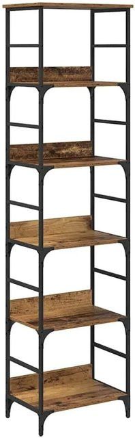 vidaXL Bücherregal Altholz in Braun aus Holzwerkstoff und Stahl, B/T/H: 50 x 33 x 188,5 cm - Bild 1