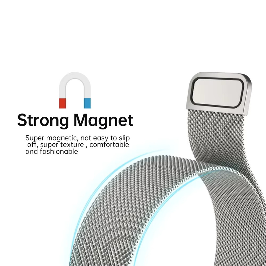 Uhrenarmband Correa Edelstahl, Milanese-Magnetschlaufen, Herren - Bild 1