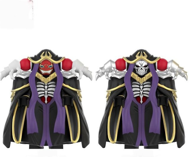Overlord Ainz Ooal Gown Actionfigur, mit Roter Maske, Schwarzem Umhang, Goldener Besatz, Lila, Kunststoff, ab 14 Jahren - Bild 1