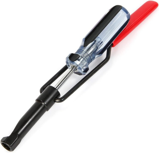 Ventileinstellwerkzeug aus Edelstahl mit 10 mm Sicherungsmutter und 7,5 Zoll Griff in Rot - Bild 1