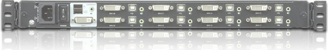 Aten CL6708MW Rack-Einbau Konsole 1U mit 17.3 Zoll LCD-Display, USB und DisplayPort, Schwarz, Französisches Tastaturlayout - Bild 1