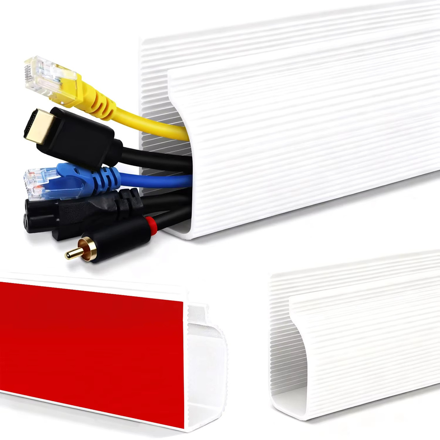 Schreibtisch-Kabel-Organizer Set zur Kabelmanagement-Lösung ohne Bohren, weiß und schwarz - Bild 5