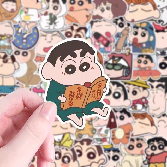Bandai Crayon Shin Chan Aufkleber, Cartoon Graffiti Sticker, 50-teiliges Set - Bild 1