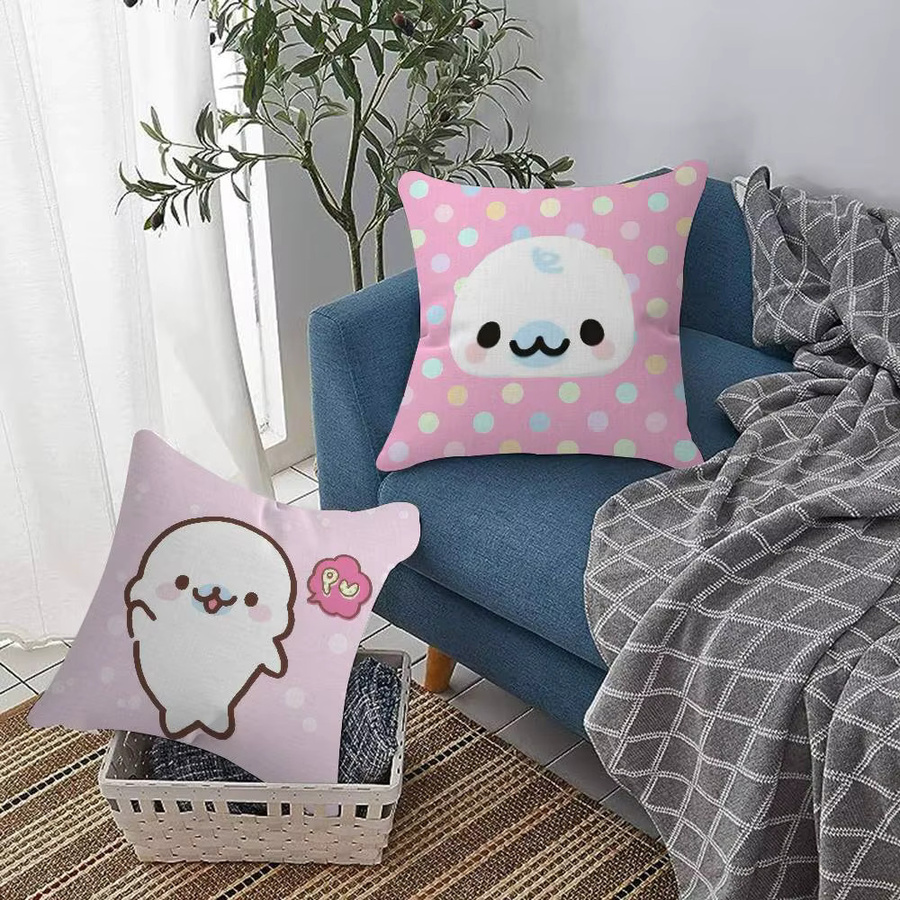 Dekorativer Kissenbezug M-Mamegoma Seal von bilibili, quadratisch, B/B/B: 45 x 45 x 45 cm - Bild 2