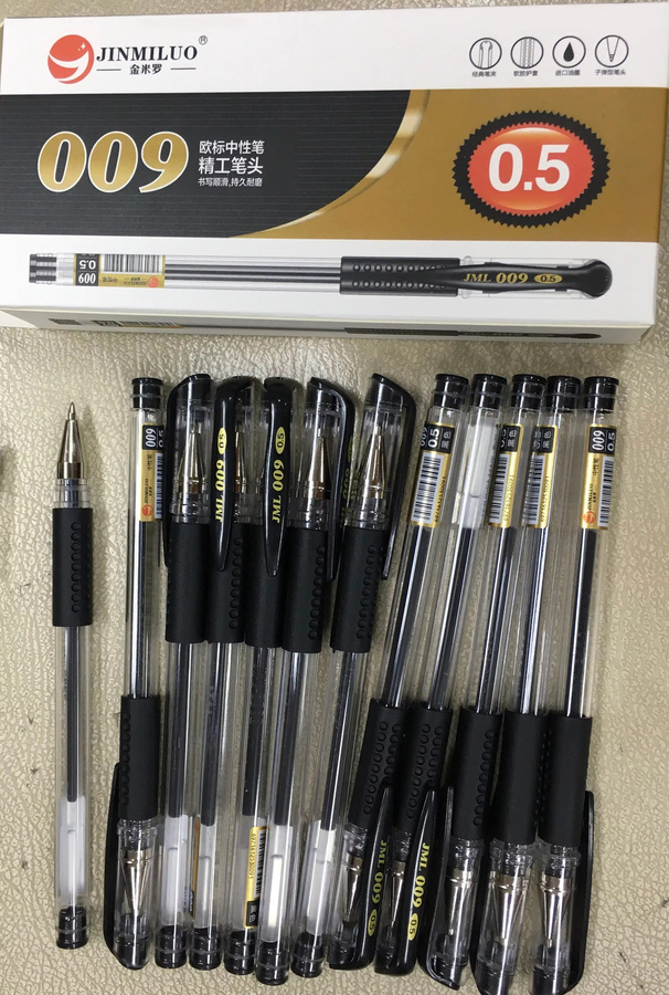 JML Gelstift mit schwarzer Tinte, 0,5 mm Kugelschreiber Rollerball, 12 Stück pro Box - Bild 2