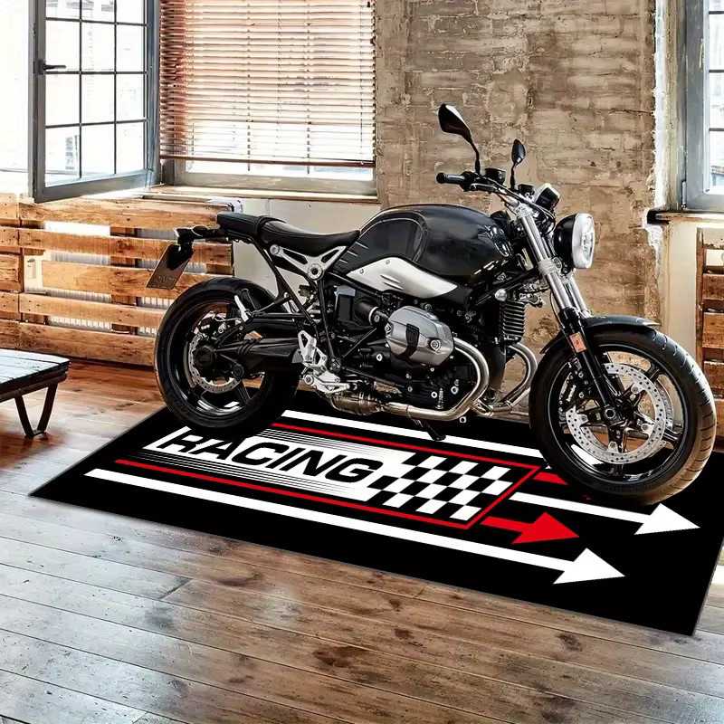 VIKAMA Motorrad-Rennmatte rutschfest und wasserdicht als Bodenläufer für dein Wohnzimmer - Bild 2