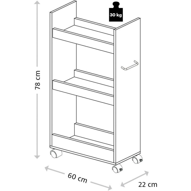 Kesper Nischenregal Wild Oak B/H/T: 22 x 78 x 60 cm - Bild 2
