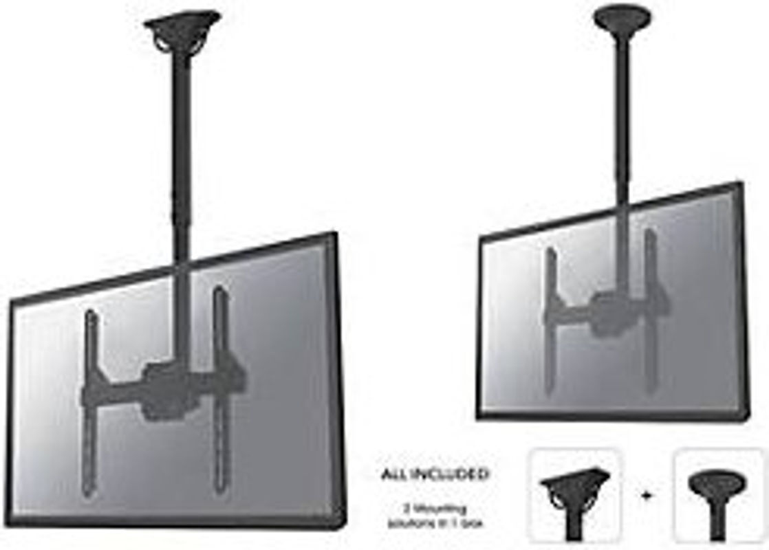 Neomounts NM-C440BLACK TV-Deckenhalterung Schwarz, neigbar, schwenkbar und höhenverstellbar, für Bildschirme bis 60 Zoll, VESA 400x400 mm - Bild 3